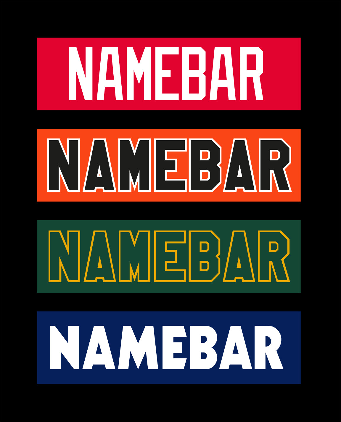 Bandes de noms namebar